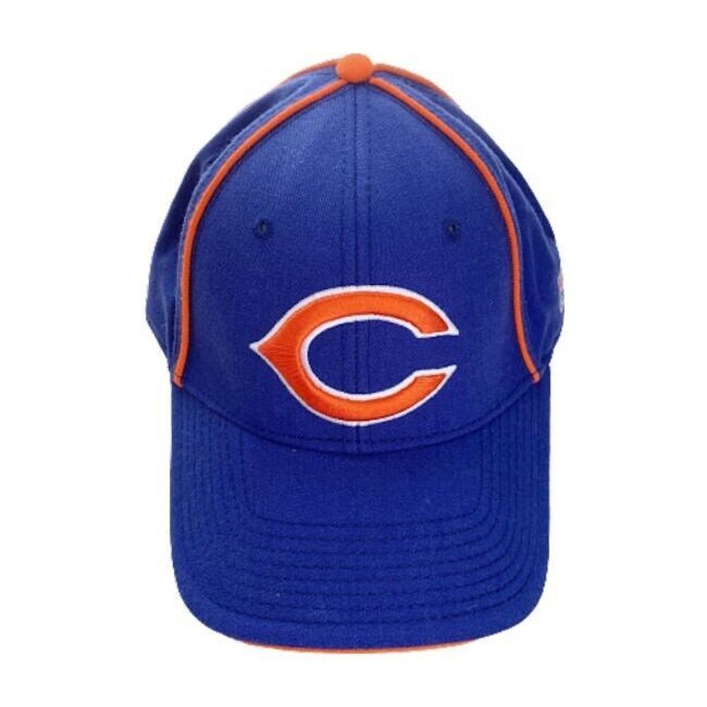 Chicago Bears Baseball Hat NEW Blue Orange Wool Blend Size 7 1/4 Vintage Logo